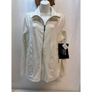 Womans White  Onque Casual Jacket-Medium New